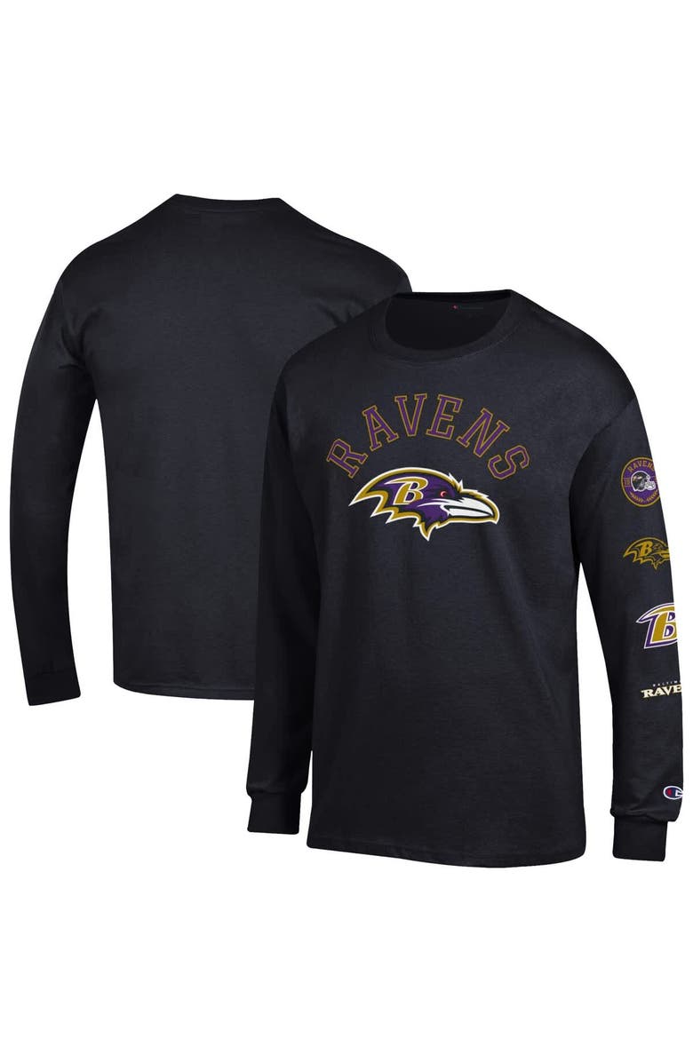 Champion Men's Champion Black Baltimore Ravens Seal Long Sleeve T-Shirt, Main, color, Black