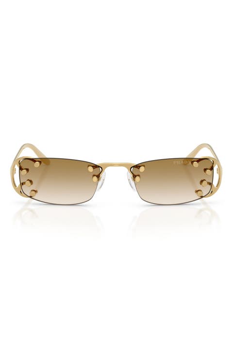 52mm Gradient Rectangular Sunglasses