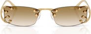 Prada 52mm Gradient Rectangular Sunglasses