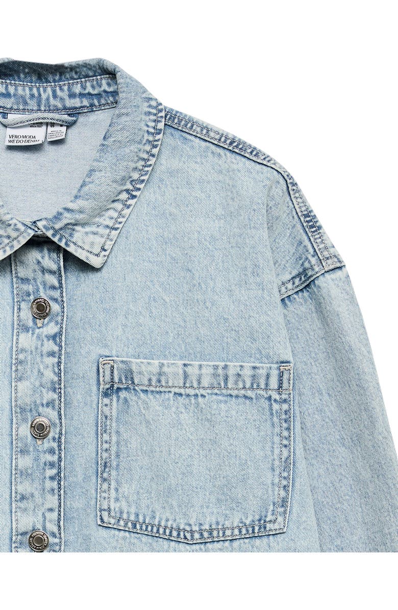 VERO MODA Jennie Oversize Denim Shirt Jacket, Alternate, color, Light Blue Denim