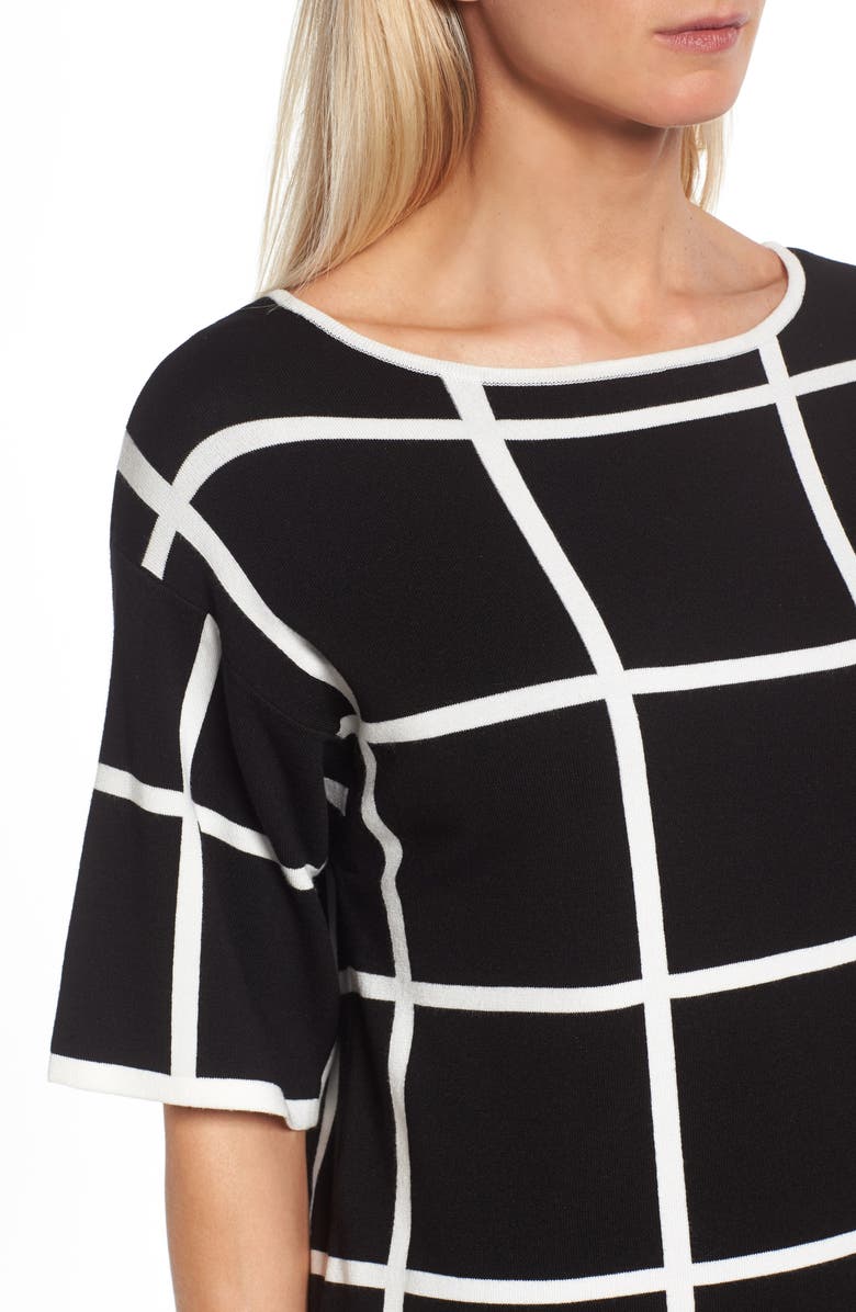 Vince Camuto Windowpane Sweater, Alternate, color, 