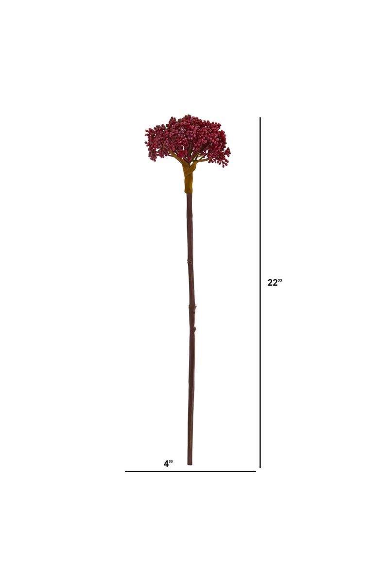 NEARLY NATURAL 22-in Succulent Sedum Artificial Plant, Alternate, color, Burgundy