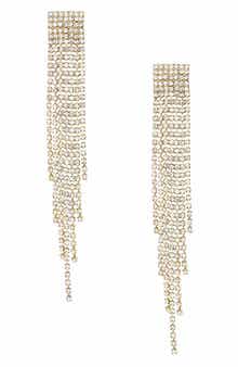 Crystal Fringe Drop Earrings
