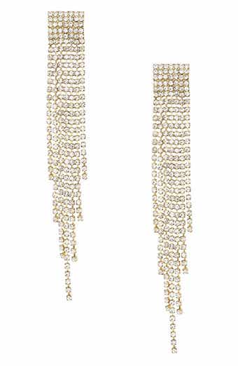 Crystal Fringe Drop Earrings