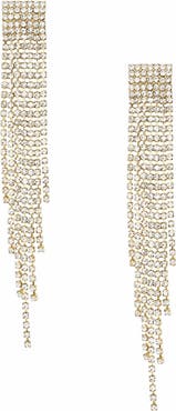 Ettika Crystal Fringe Drop Earrings