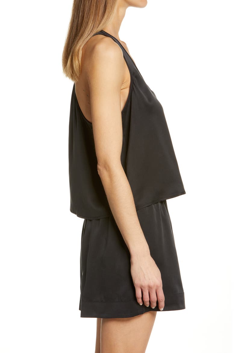 Racerback Silk Pajama Tank, Alternate, color, IMMERSED BLACK