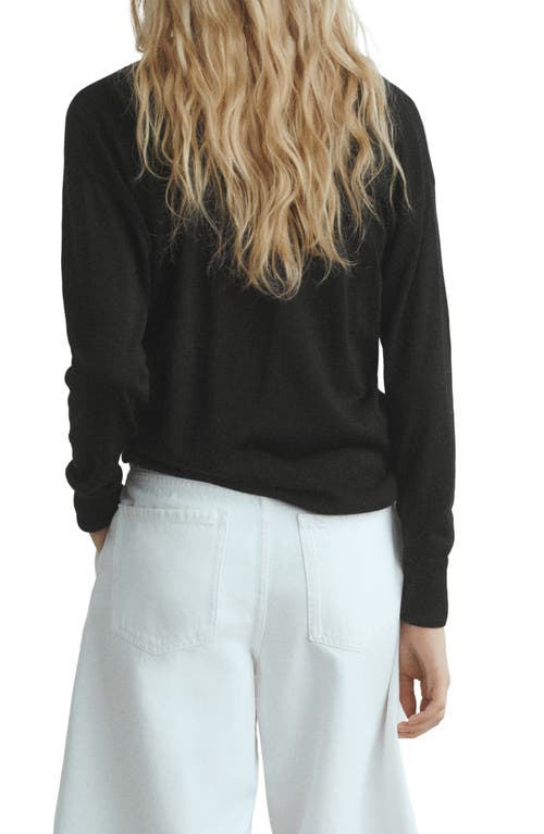 Mango V-neck Sweater With Scarf In Animal Print