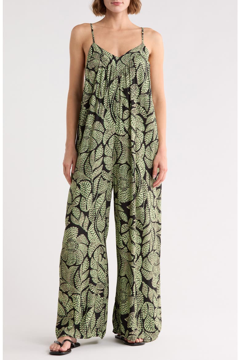 Cover-Up Jumpsuit, Main, color, BROWN