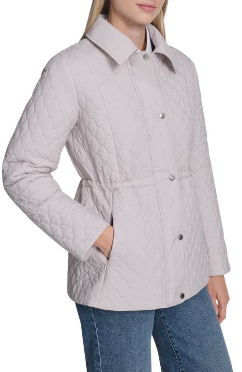 Cole Haan Honeycomb Quilted Jacket In White