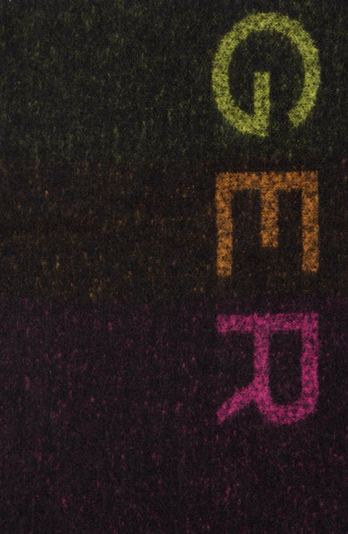 Kurt Geiger London Rainbow Logo Yarn Dyed Scarf In Multi