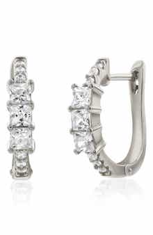 SUZY LEVIAN Cubic Zirconia Huggie Hoop Earrings