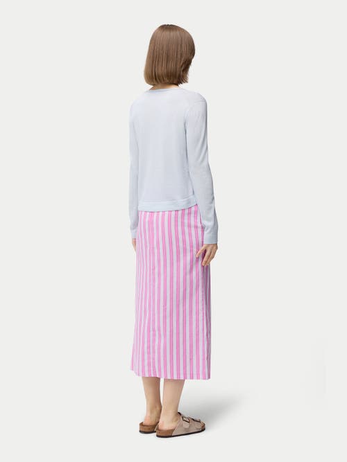 Gobi Mongolian Cashmere Lightweight Cashmere Silk Cardigan In Ice Flow