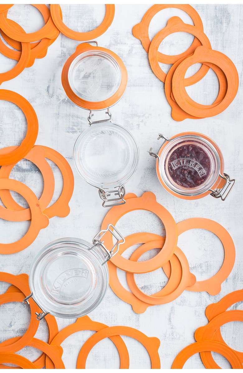 Kilner Rubber Seals for 12, 17, 34, 51, 68 Ounce Clip Top Jars, Set of 6, Alternate, color, Clear