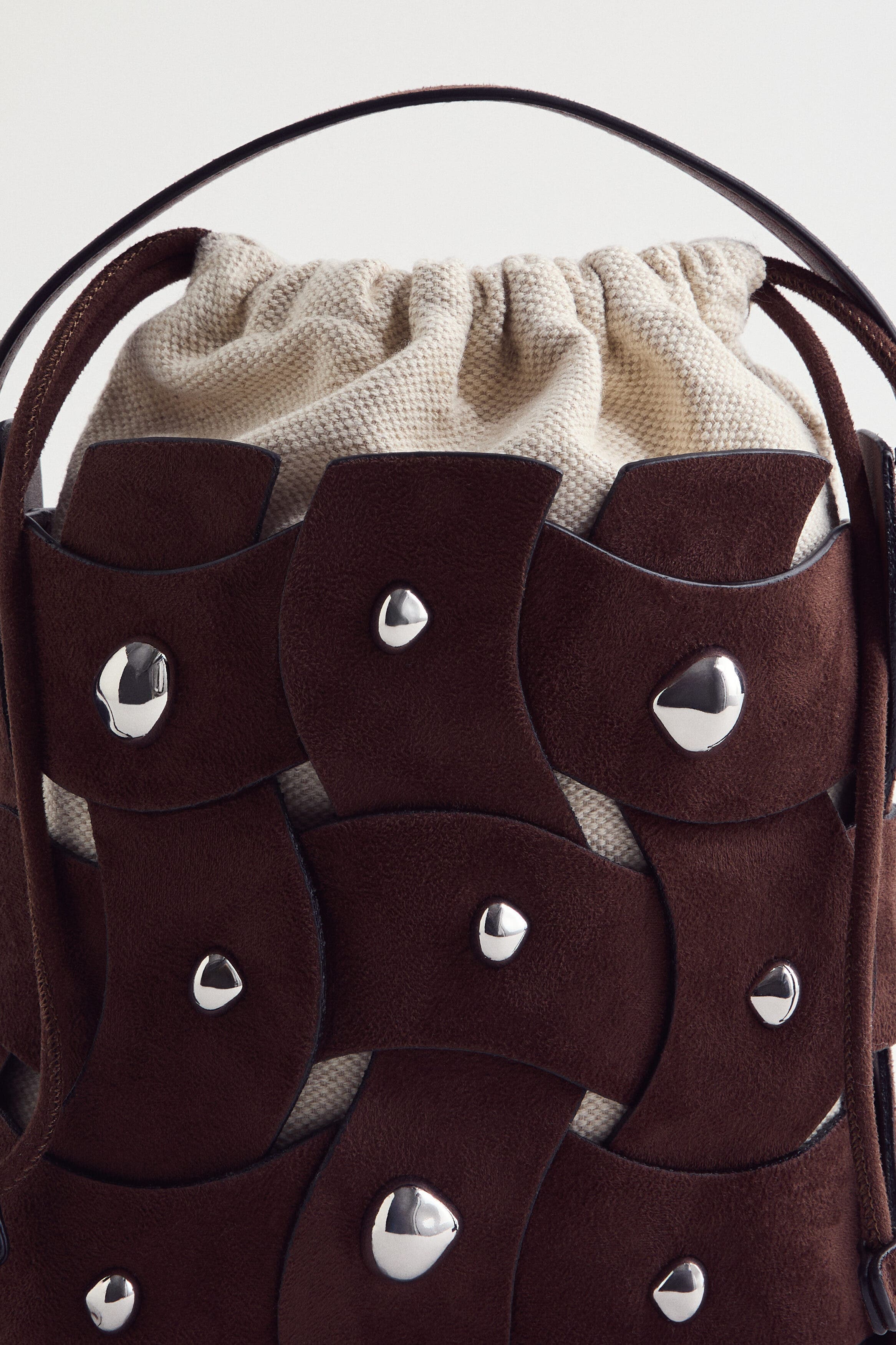 H&M Crossbody Bucket Bag, Alternate, color, Dark Brown