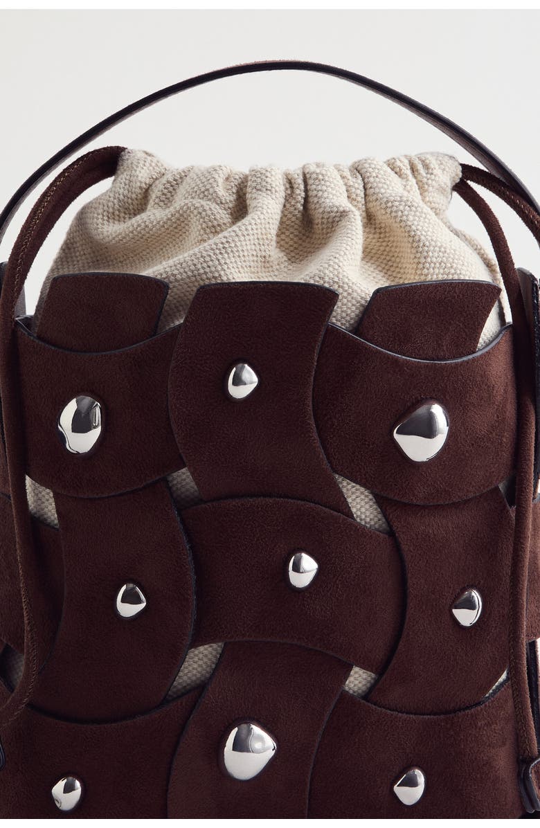 H&M Crossbody Bucket Bag, Alternate, color, Dark Brown