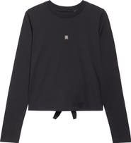 Givenchy 4G Embellished Back Bow Long Sleeve T-Shirt