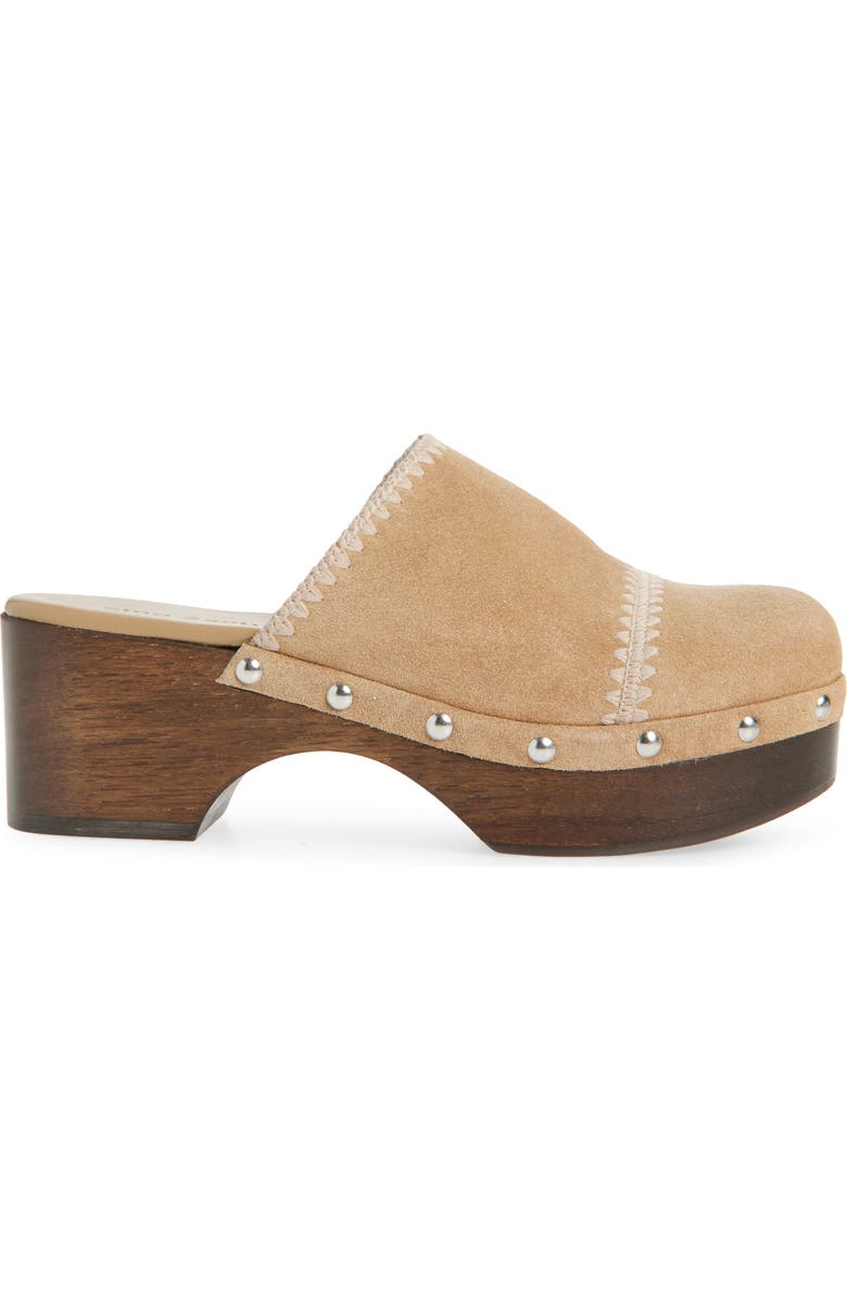 Cinq à Sept Saige Embroidered Clog, Alternate, color, Brown Sugar