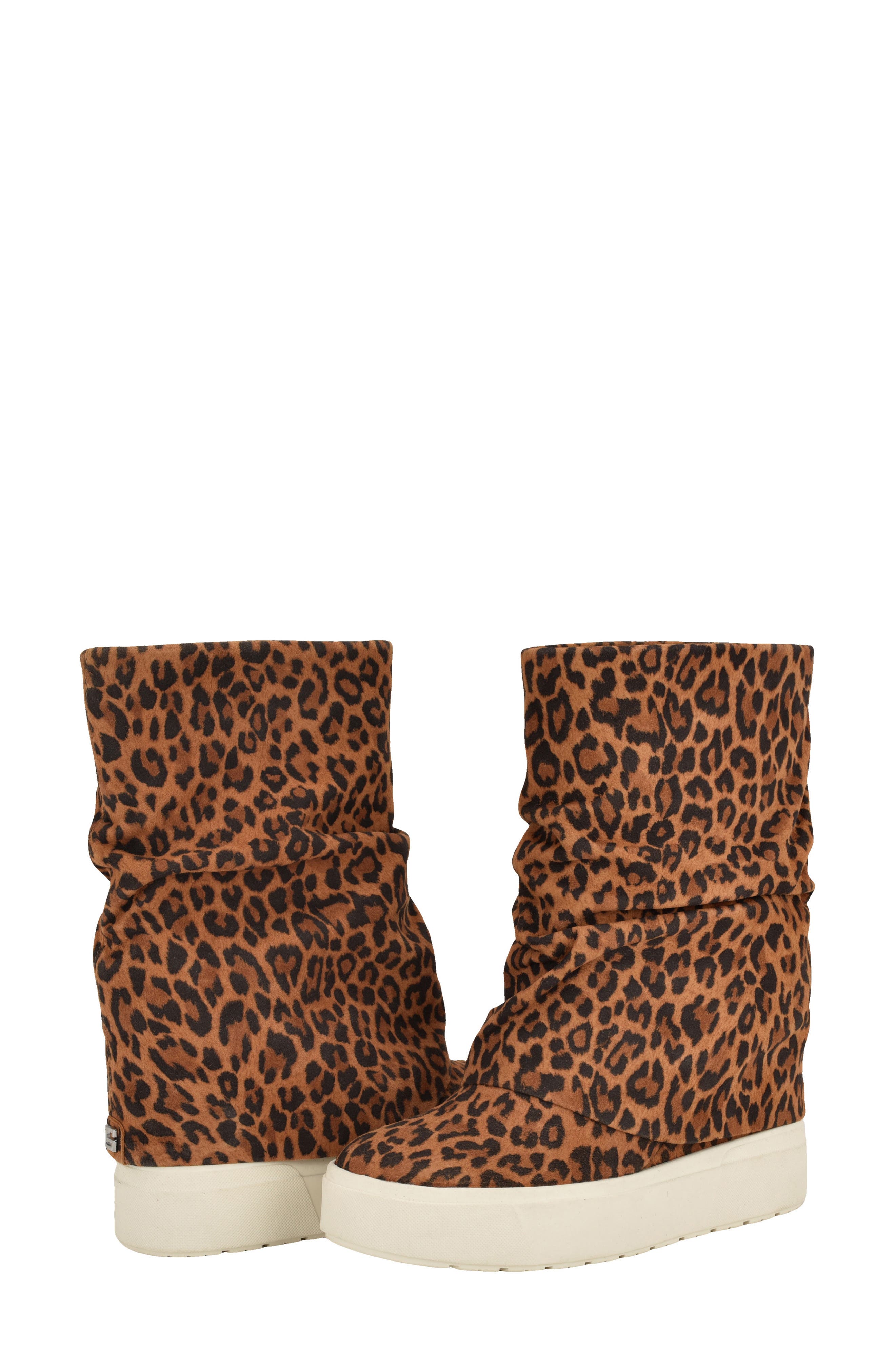 GUESS Guinna Hidden Wedge Bootie, Alternate, color, Brown