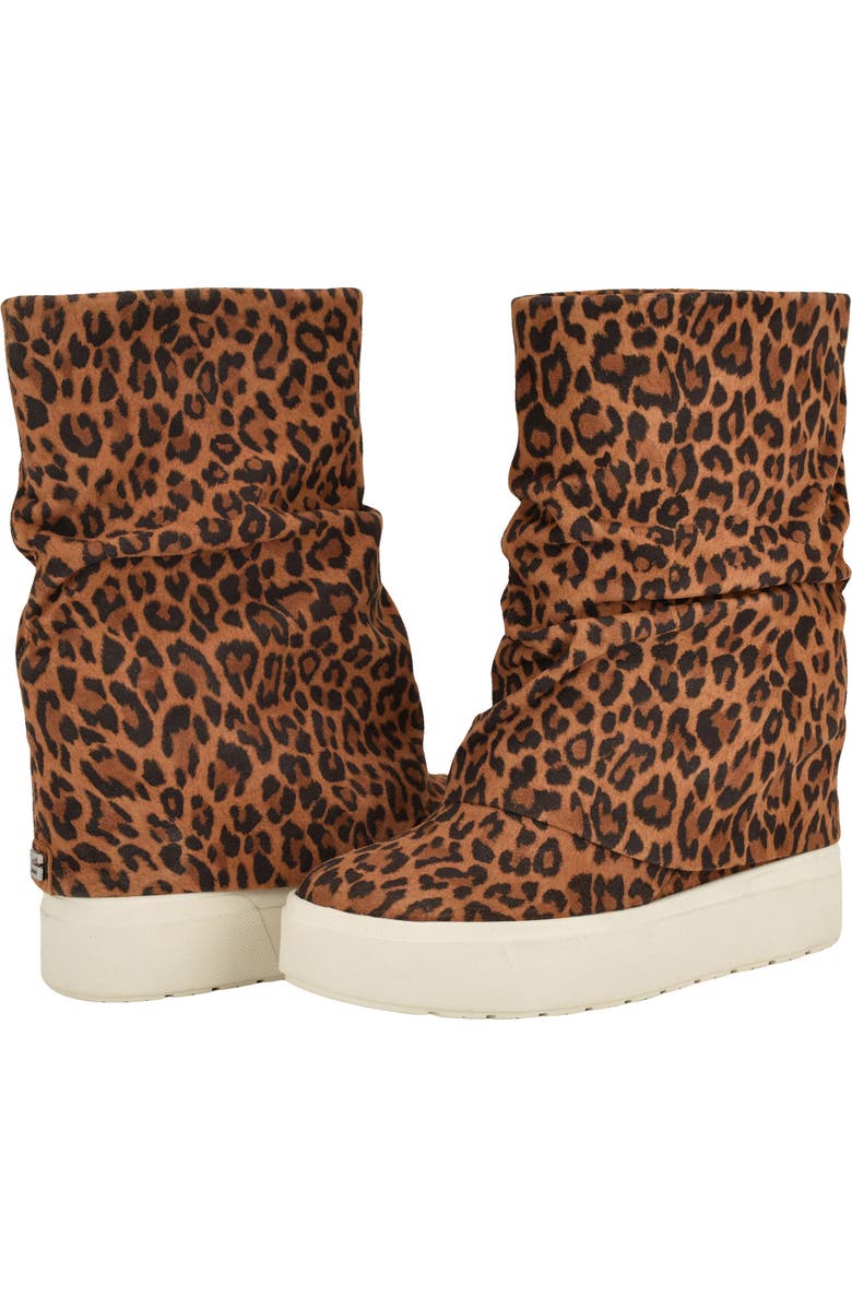 GUESS Guinna Hidden Wedge Bootie, Alternate, color, Brown