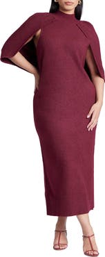 ELOQUII Sweater Cape Dress