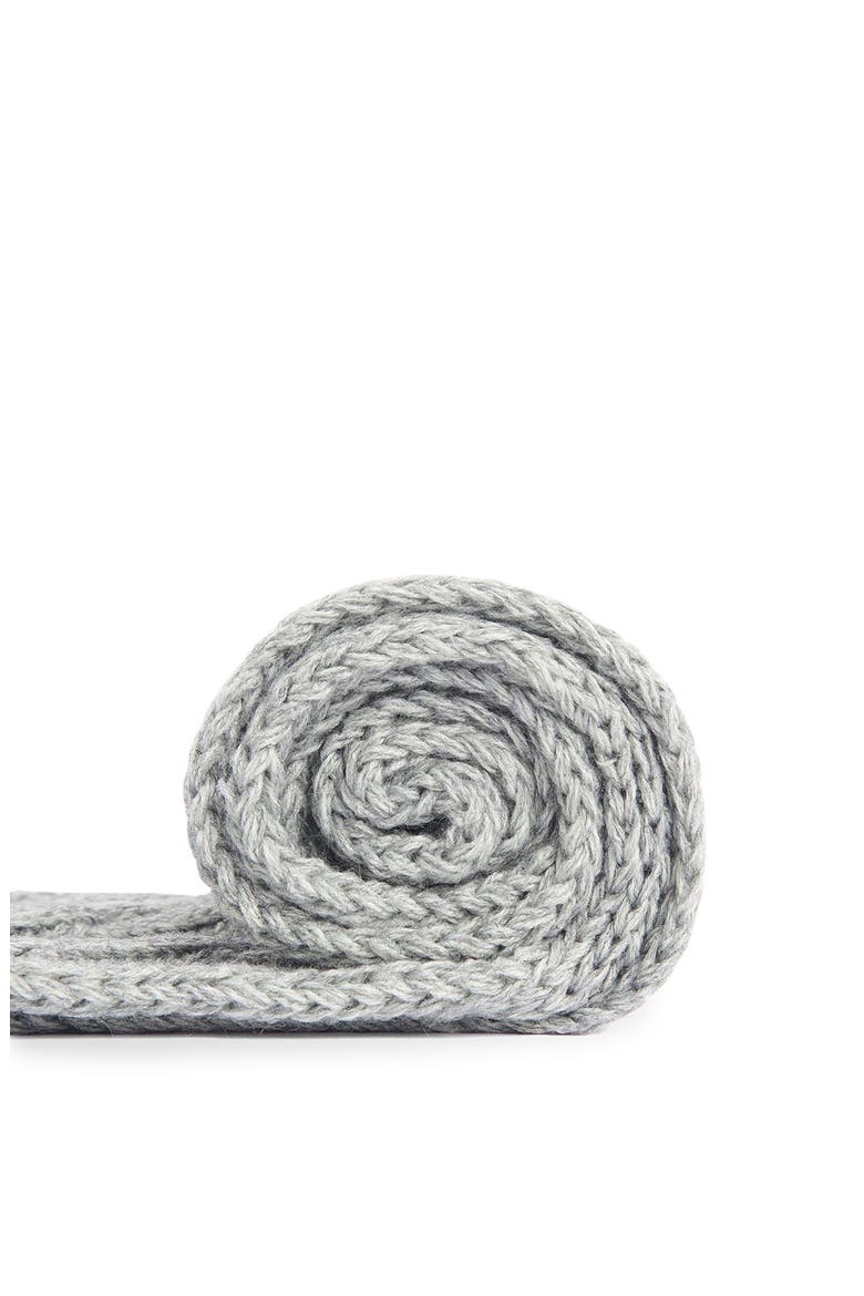 Jesmond Cable Stitch Scarf & Beanie Set, Alternate, color, MID GREY