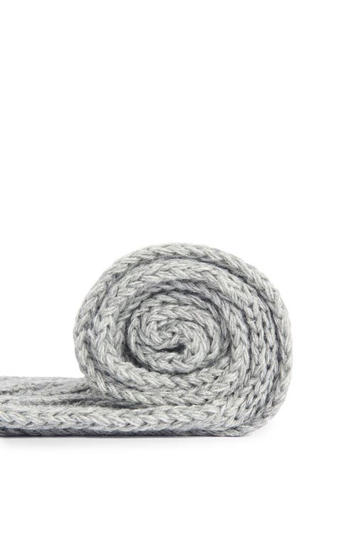 Barbour Jesmond Cable Stitch Scarf & Beanie Set In Gray