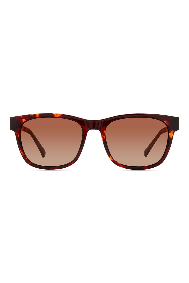 Aino 53mm Polarized Square Sunglasses, Main, color, BROWN TORTOISE