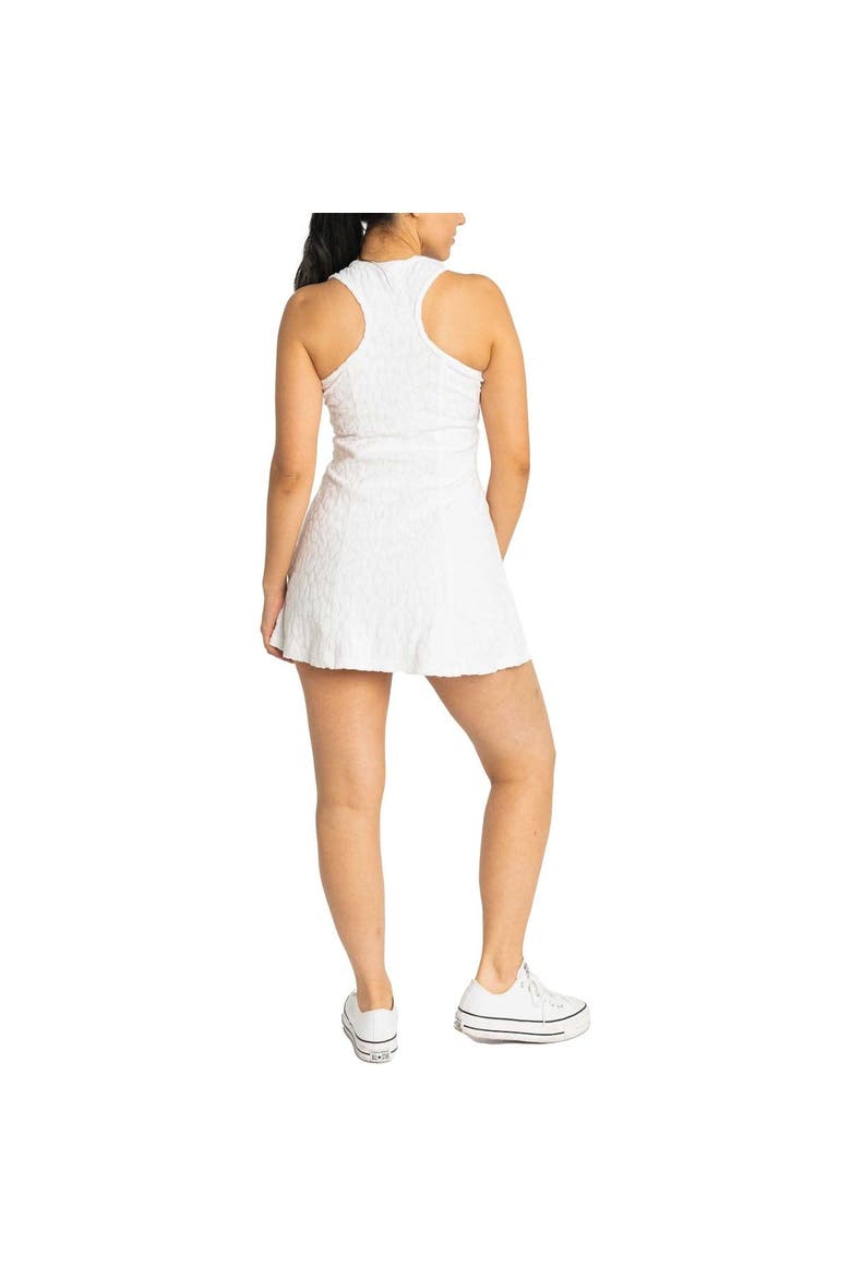 Women's Lusso White Boston Red Sox Tess Cheetah V-Neck Racerback Dress, Alternate, color, White