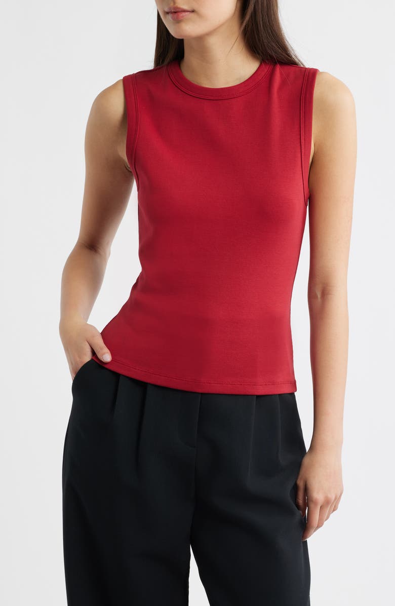 ARTLESS FOREVER Campbell Sleeveless Tank, Main, color, Cherry