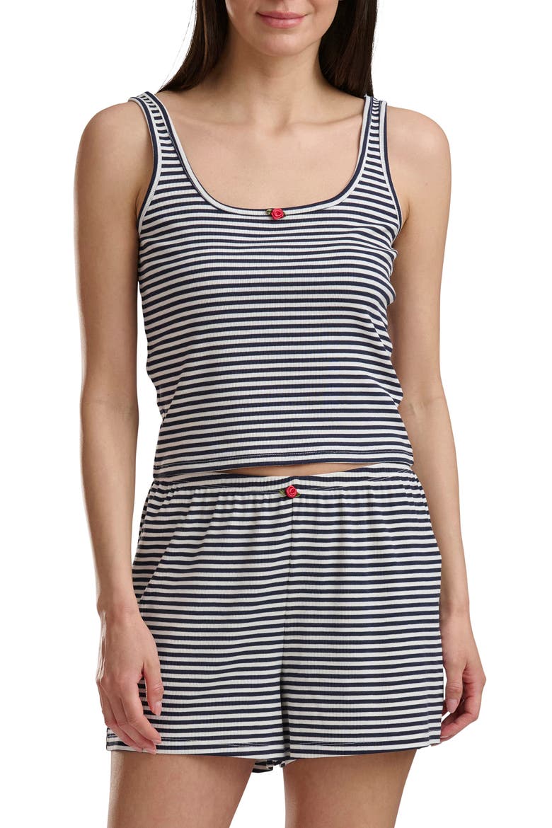 Feeder Striped Tank and Boxer Pajamas, Main, color, FEEDER STRIPE SKY CAPTAIN