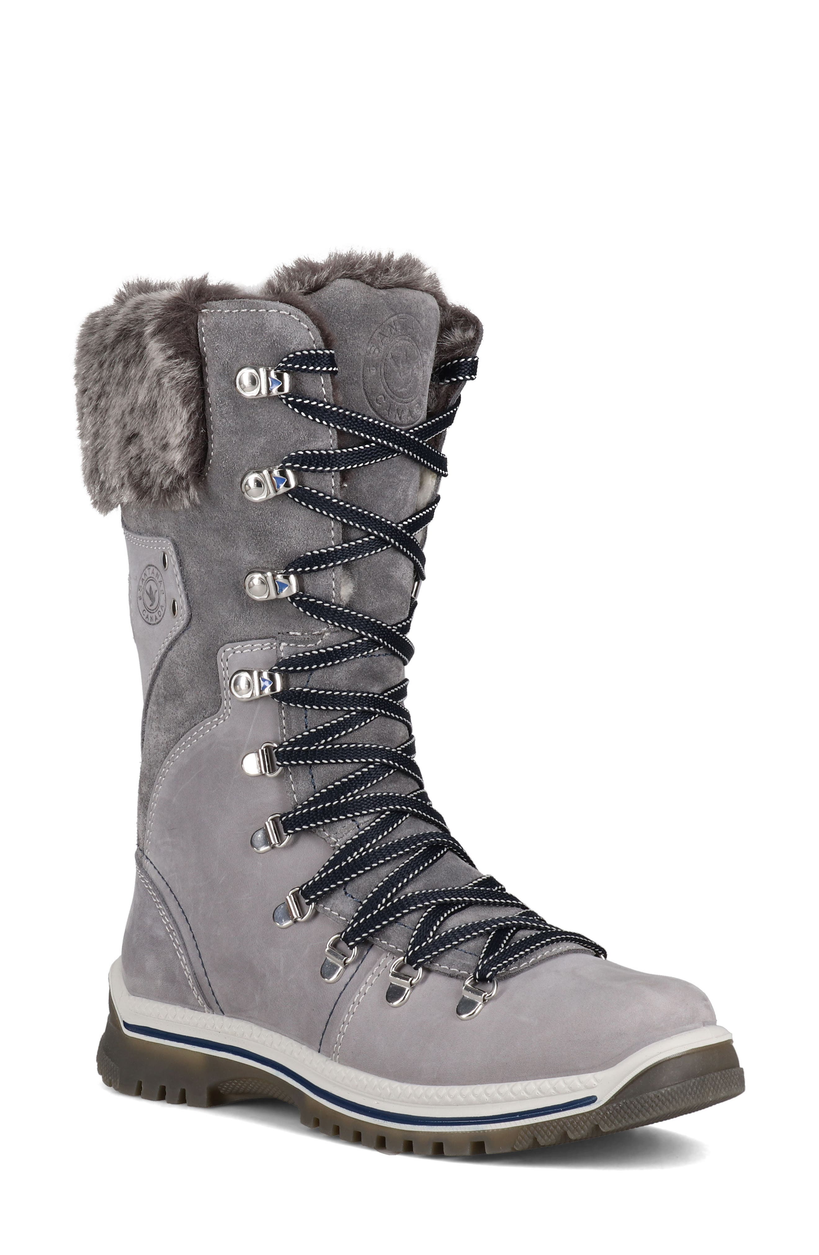 Marlowe Waterproof Winter Boot, Main, color, ICE / NAVY
