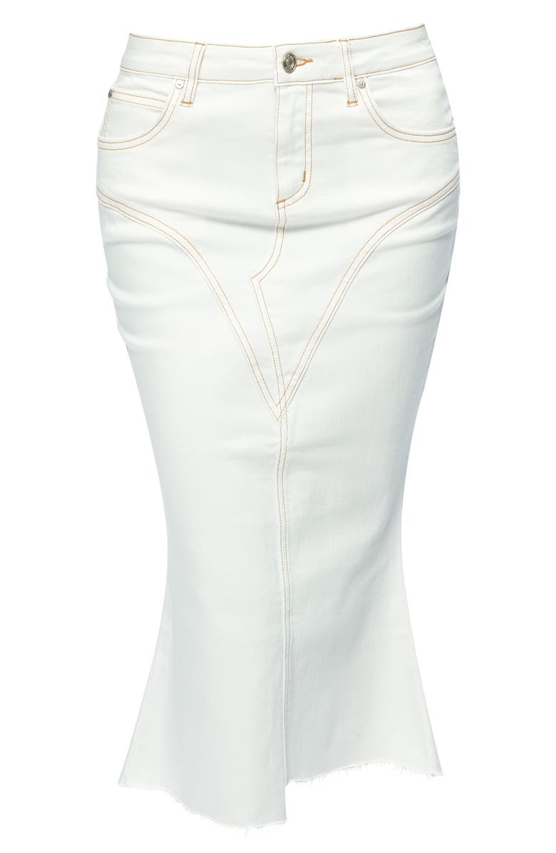 Bayeas Erin Fishtail Denim Skirt, Alternate, color, Cream