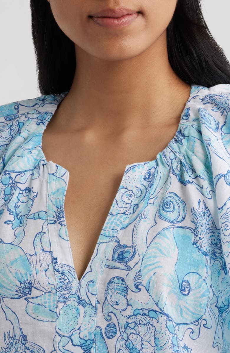 Lilly Pulitzer<sup>®</sup> Norella Linen Swing Dress, Alternate, color, Resort White Shell Shine