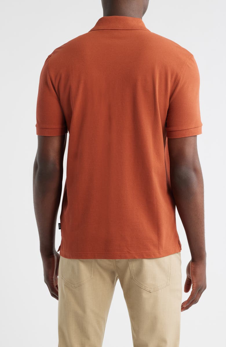 BOSS Pallas Cotton Polo, Alternate, color, Dark Orange