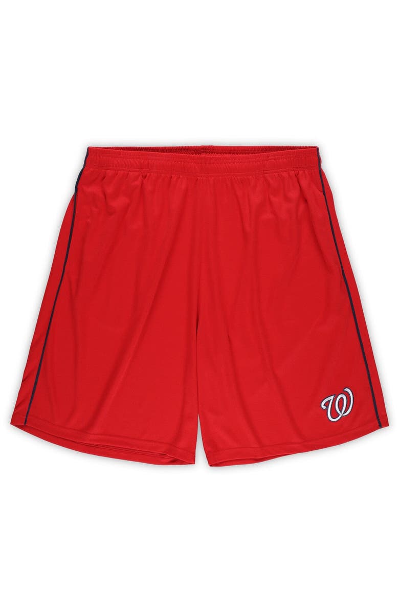 PROFILE Men's Red Washington Nationals Big & Tall Mesh Shorts, Alternate, color, Navy