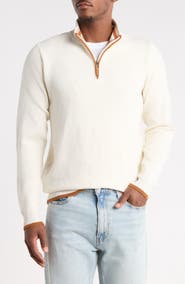 T.R. PREMIUM Quarter-Zip Mock Neck Sweater