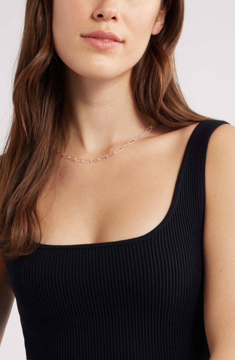 Nordstrom Demi Fine Paper Clip Necklace, Alternate, color, 