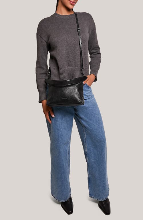 Aimee Kestenberg Ava Convertible Leather Shoulder Bag In Black
