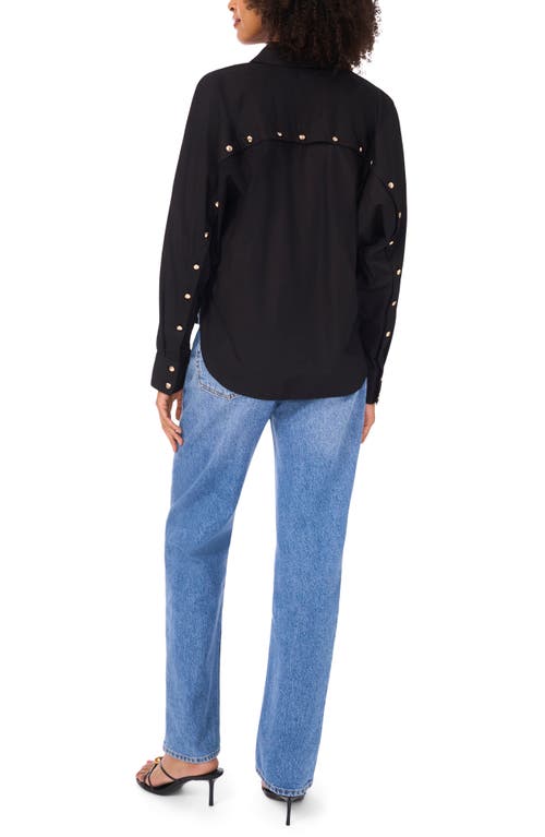 Parker Long Sleeve Button Up Shirt In Black