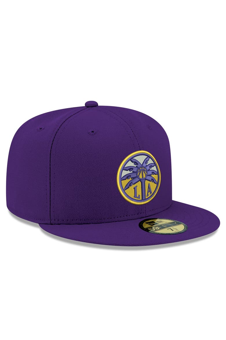 Men's New Era  Purple Los Angeles Sparks Team 59FIFTY Fitted Hat, Alternate, color, Purple