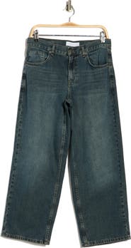 Topshop Cinch Low Rise Wide Leg Jeans