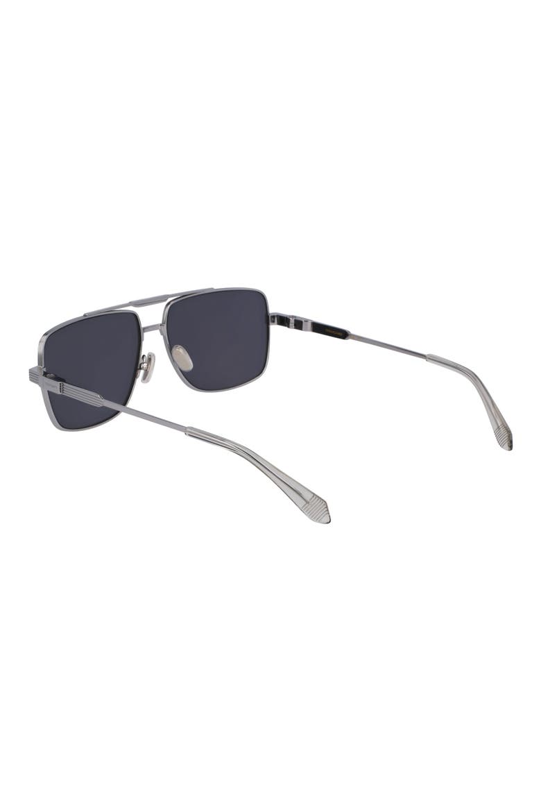 Gancini Prisma 60mm Navigator Sunglasses, Alternate, color, LIGHT RUTHENIUM