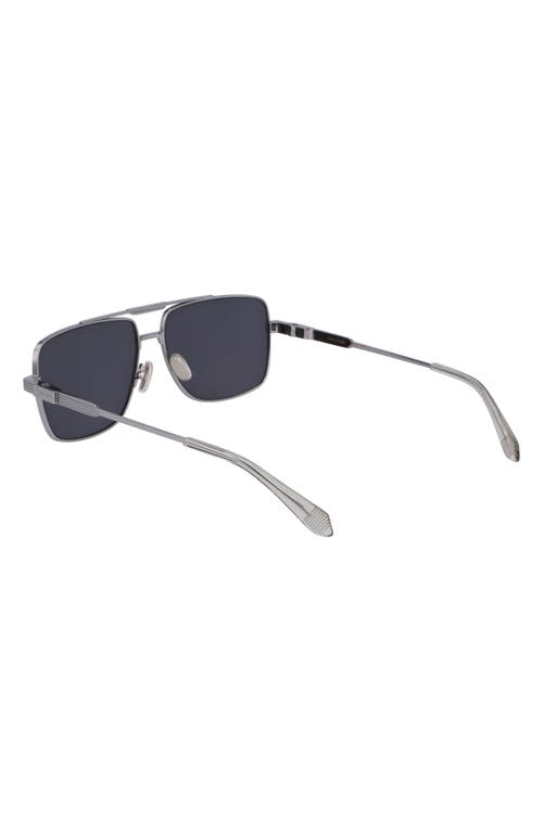 Ferragamo Gancini Prisma 60mm Navigator Sunglasses In Light Ruthenium
