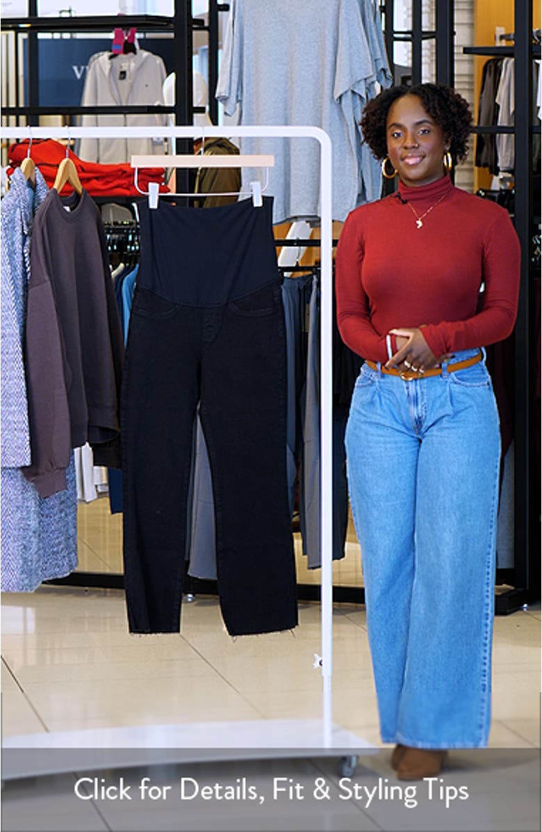 Over the Bump Crop Flare Maternity Jeans, sales video thumbnail