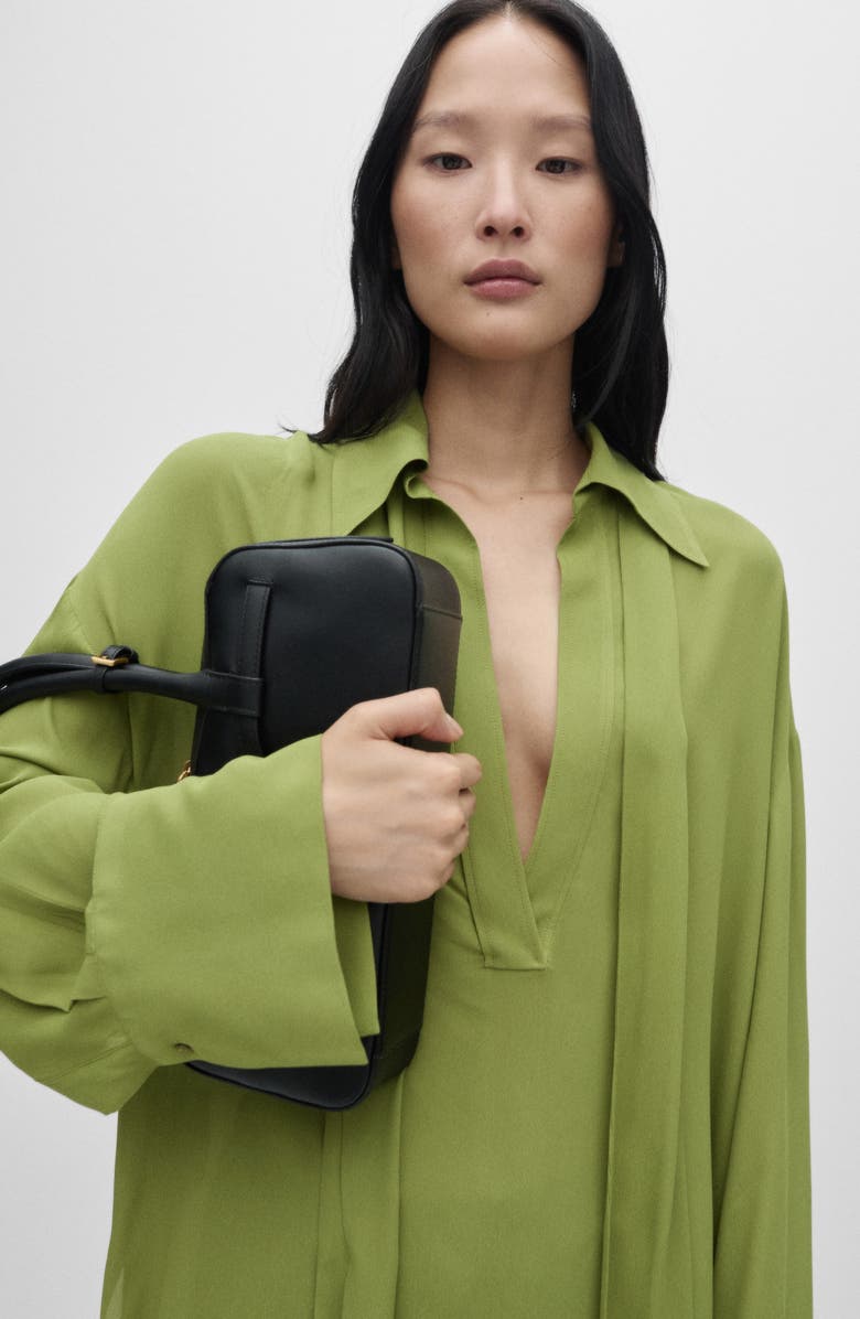 MANGO Tie Neck Chiffon Top, Alternate, color, 