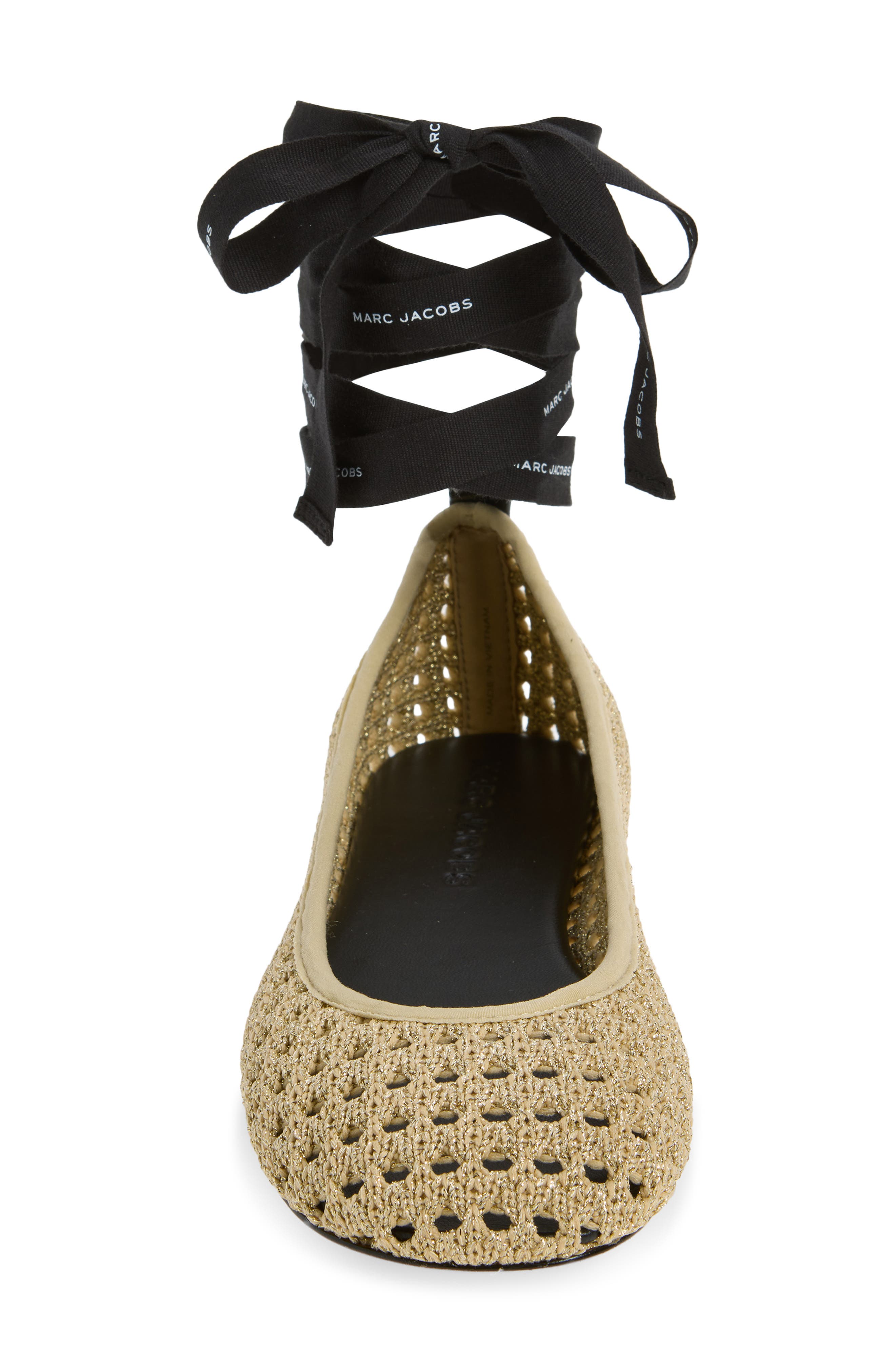 The Logo Ribbon Ballet Flat, Alternate, color, CHAMPAGNE
