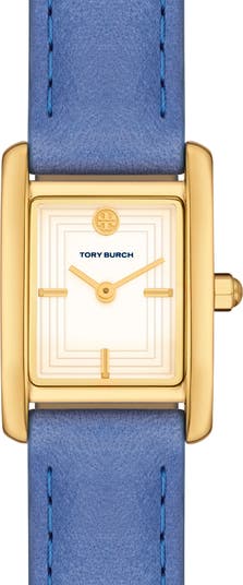 Tory Burch Mini The Eleanor Leather Strap Watch, 19mm x 28mm