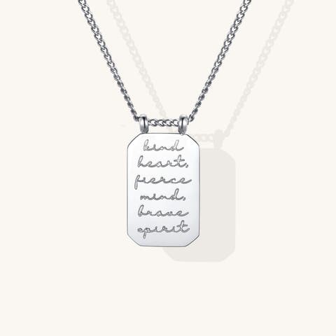 Kind Heart, Fierce Mind, Brave Spirit - Necklace
