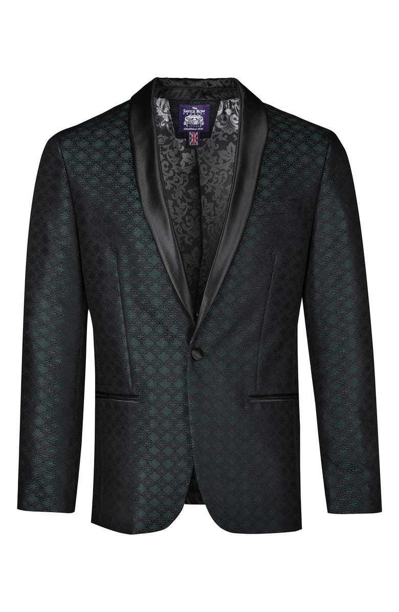 SAVILE ROW CO Shawl Collar One Button Printed Sportcoat, Alternate, color, 