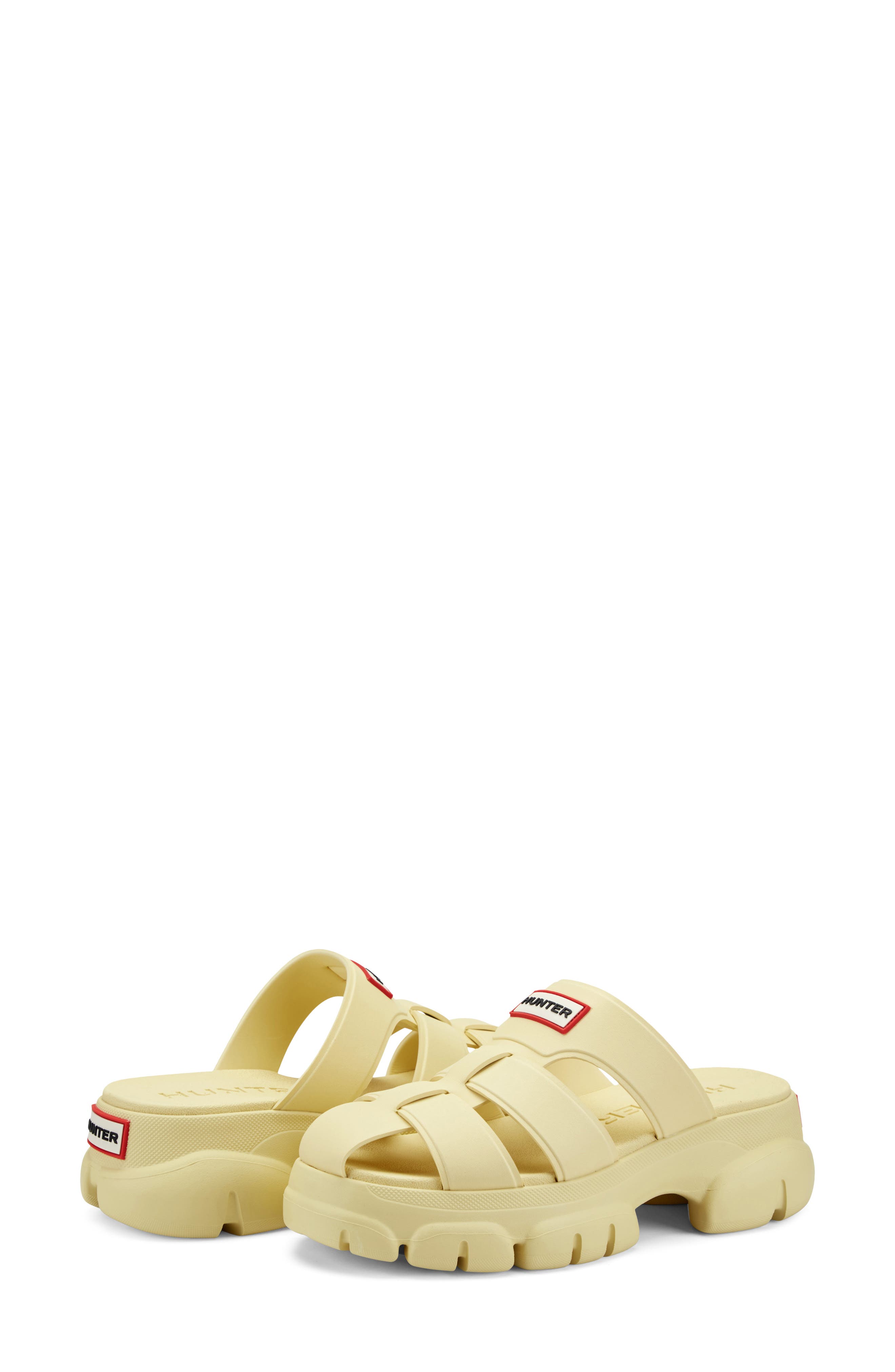 Hunter Bonnie Lug Sole Slip-On Shoe, Alternate, color, Yellow